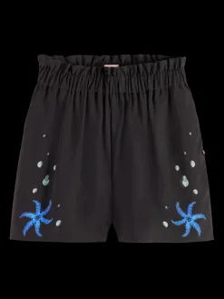 PRINTED PULL ON SHORTS