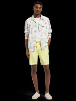 Printed tencel-hemp blouson
