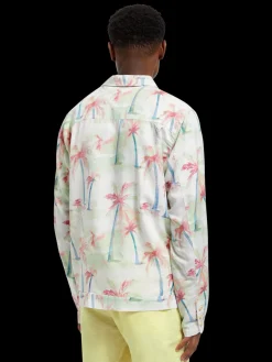 Printed tencel-hemp blouson