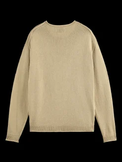 Pullover with rolled edges