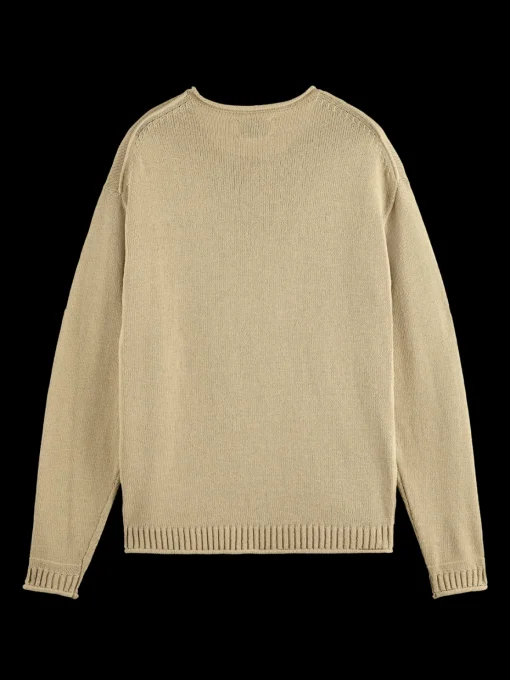 Pullover with rolled edges