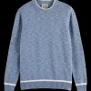 Regular crew neck cotton blend