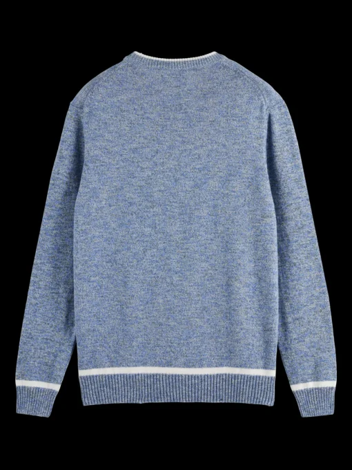 Regular crew neck cotton blend