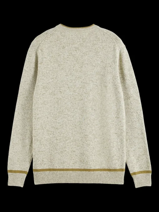 Regular crew neck cotton blend