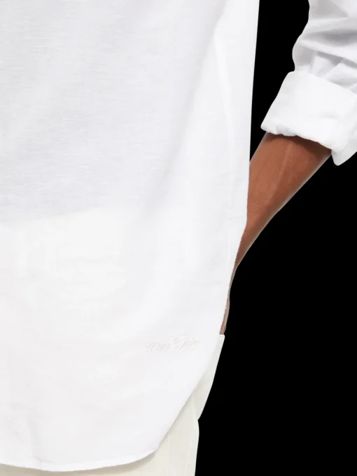 Regular fit cotton linen shirt