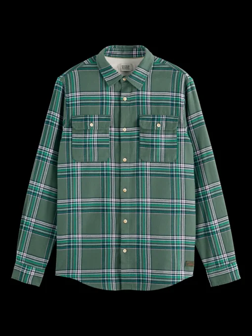 REGULAR FIT MULTICOLOURED FLANNEL CHECK SHIRT