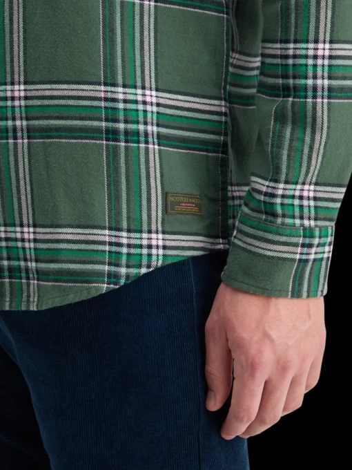 REGULAR FIT MULTICOLOURED FLANNEL CHECK SHIRT