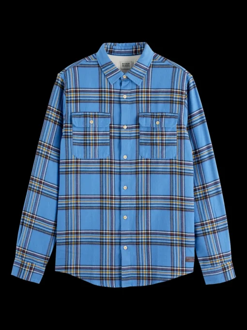 REGULAR FIT MULTICOLOURED FLANNEL CHECK SHIRT