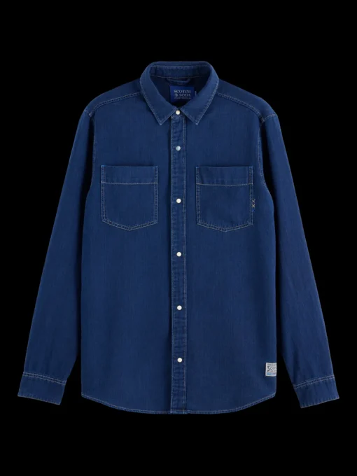 REGULAR FIT PREMIUM INDIGO TWILL WASHED SHIRT