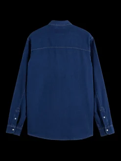 REGULAR FIT PREMIUM INDIGO TWILL WASHED SHIRT