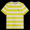 REGULAR FIT STRIPED ORGANIC COTTON T-SHIRT