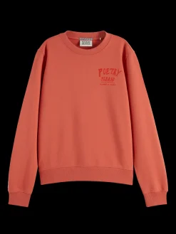 Regular fit sweatshirt with front and back artwork