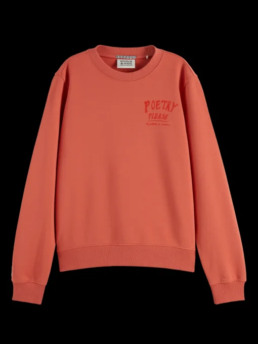 Regular fit sweatshirt with front and back artwork