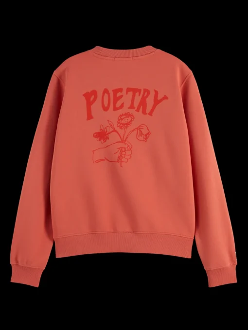 Regular fit sweatshirt with front and back artwork