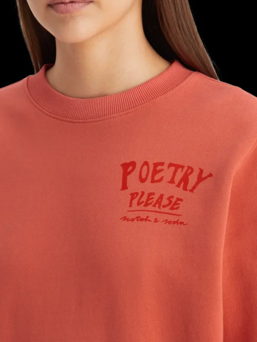 Regular fit sweatshirt with front and back artwork