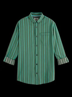 REGULAR FIT YARN DYE STRIPE SHIRT