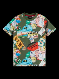 Regular-fit allover printed t-shirt