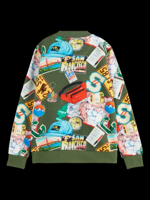 REGULAR-FIT ALLOVER PRINTED SWEATSHIRT