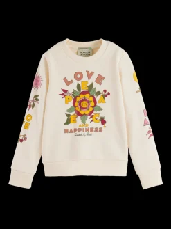 REGULAR-FIT PLACED ARTWORKS CREWNECK