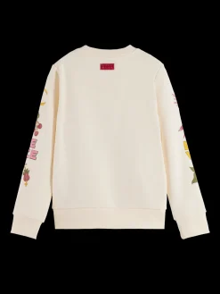 REGULAR-FIT PLACED ARTWORKS CREWNECK