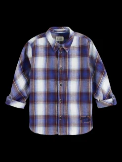 REGULAR-FIT YARN-DYED CHECKED FLANNEL SHIRT