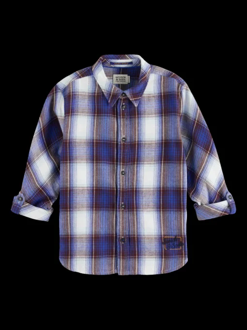 REGULAR-FIT YARN-DYED CHECKED FLANNEL SHIRT
