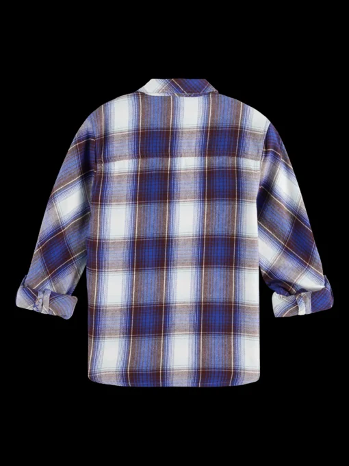 REGULAR-FIT YARN-DYED CHECKED FLANNEL SHIRT