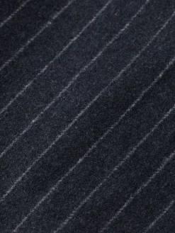 RELAXED 3-BUTTON WOOL-BLEND PINSTRIPE BLAZER