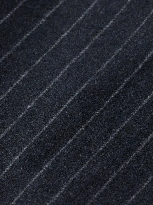 RELAXED 3-BUTTON WOOL-BLEND PINSTRIPE BLAZER
