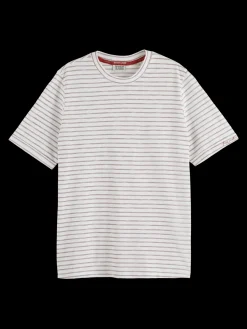 RELAXED FIT LUREX STRIPE T-SHIRT
