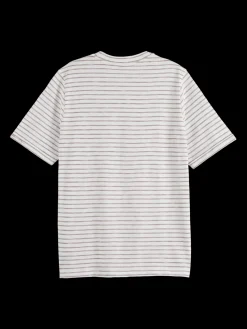RELAXED FIT LUREX STRIPE T-SHIRT
