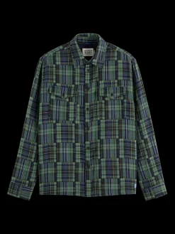 Relaxed fit patchwork shirt