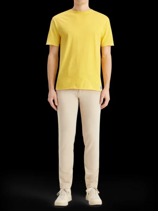 Relaxed fit raw edge t-shirt