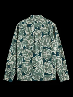 RELAXED FIT SEERSUCKER AOP SHIRT