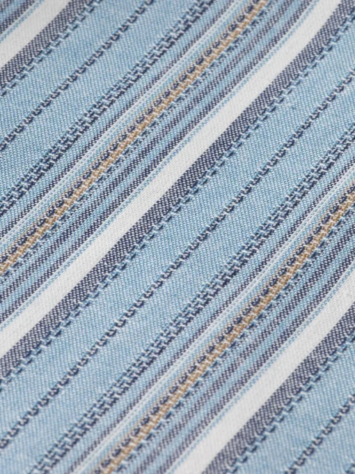 Relaxed fit structured multicolor stripe shirt