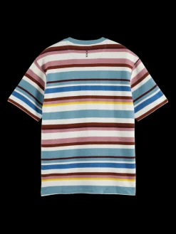 Relaxed fit textured striped t-shirt