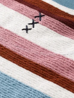 Relaxed fit textured striped t-shirt