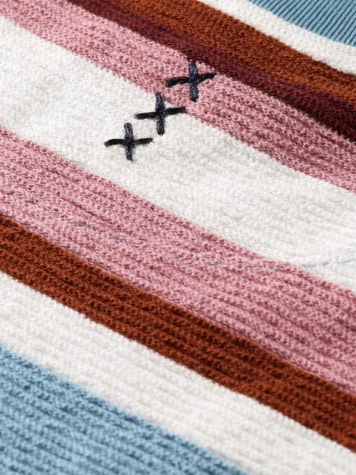 Relaxed fit textured striped t-shirt