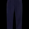 RELAXED SLIM-FIT VELVET DRESSED PANTS