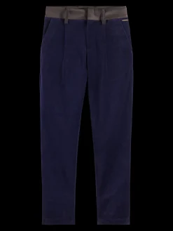 RELAXED SLIM-FIT VELVET DRESSED PANTS