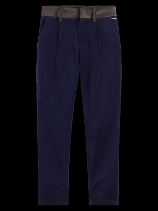 RELAXED SLIM-FIT VELVET DRESSED PANTS