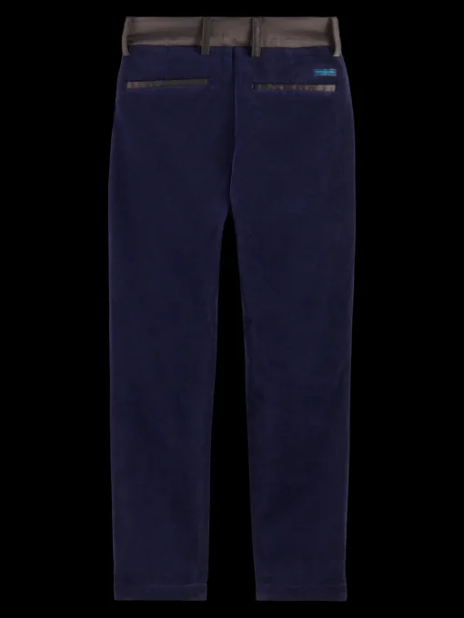 RELAXED SLIM-FIT VELVET DRESSED PANTS