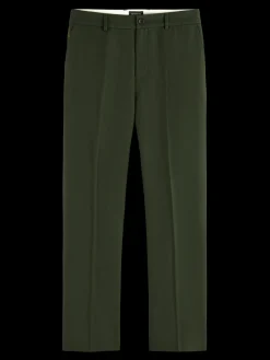 Relaxed straight fit wool-blend chino