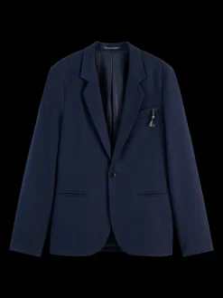 RELAXED WOOL-BLEND SINGLE-BUTTON BLAZER