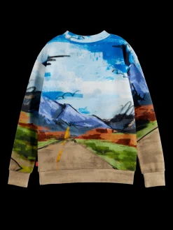 RELAXED-FIT PLACED ARTWORK SWEATSHIRT