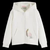 RELAXED-FIT ZIP-THROUGH HOODIE WITH ARTWORKS