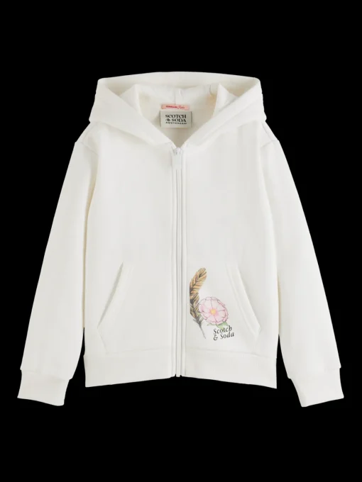 RELAXED-FIT ZIP-THROUGH HOODIE WITH ARTWORKS