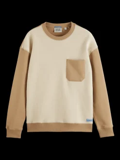 Reverse terry colourblock sweatshirt