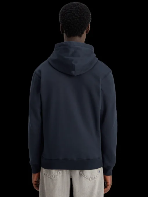 Reverse terry zip through hoodie