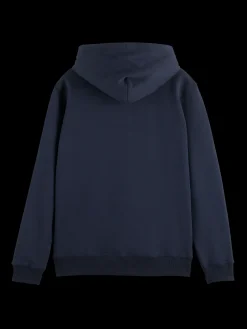 Reverse terry zip through hoodie